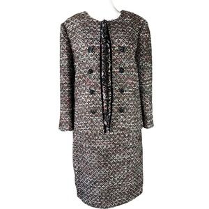 Tahari Arthur S Levine Tweed and Metallic Suit Size 14